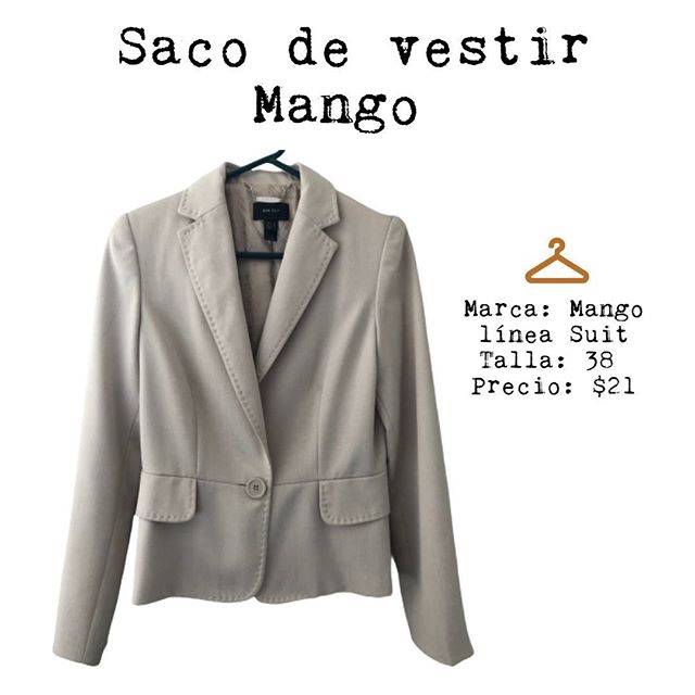 Saco de vestir marca Mango, línea "MNG Suit" talla 38 (equivalente a talla 6 en USA). El saco está en perfecto estado y tiene un corte que estiliza el cuerpo para cualquier ocasión.

#prelovedmango #preloved